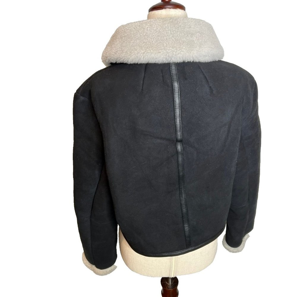 J.Crew $950 Collection Limited Edition Cropped Shearling Jacket Size S BV677 - Picture 9 of 12
